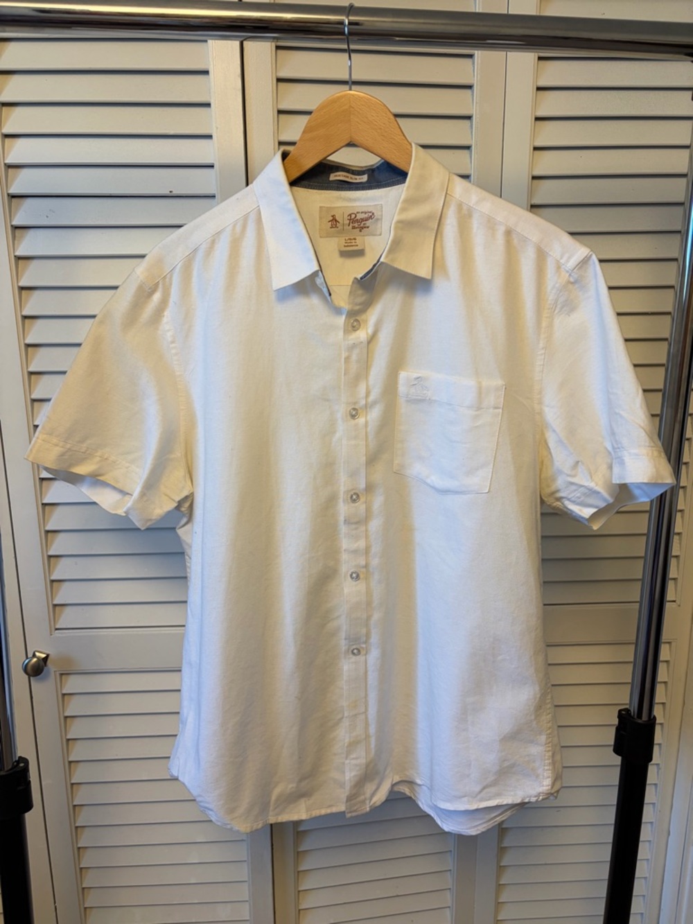 Original Penguin White Short-Sleeve Button-Down Shirt